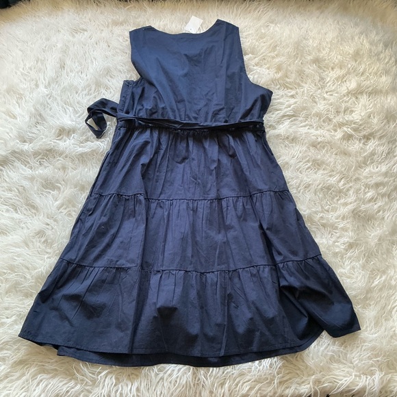 NWT J Crew Faux Wrap Sleeveless Mini Dress Navy - Picture 5 of 5